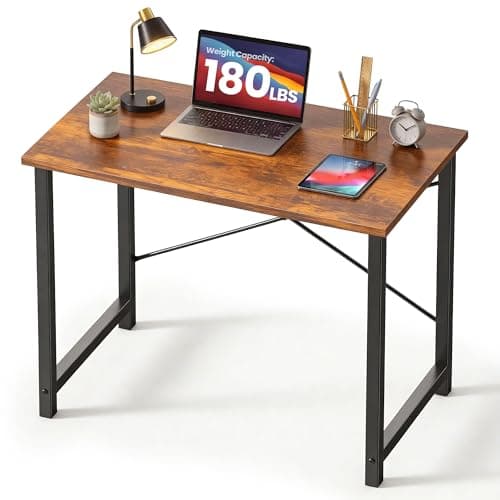 32" DUMOS Compact Writing/Computer Desk (Rustic/Wood Brown)