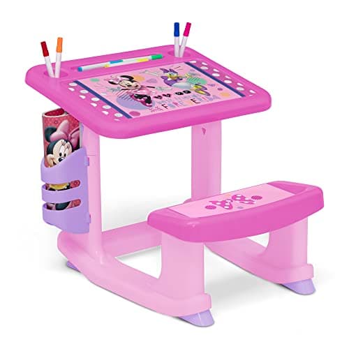 Delta Children Minnie Mouse Draw & Play Desk W/ 10 Markers &