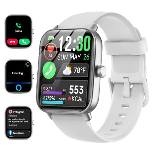 Unisex Smart Watches, 2 Bands, Compatible For Android iPhone