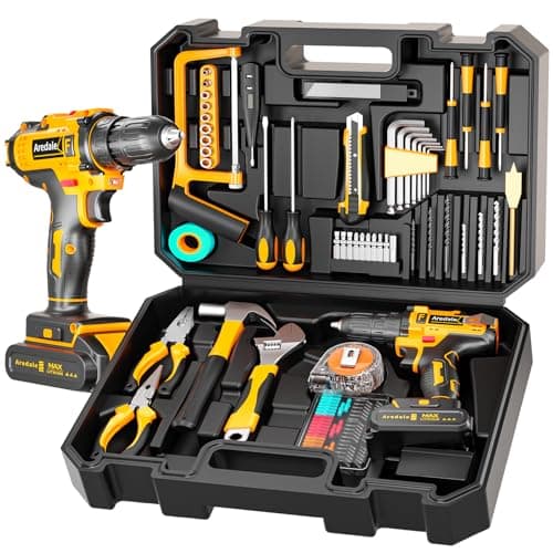 117-Piece Complete Mechanic Tool Kit With 20V Cordless Drill