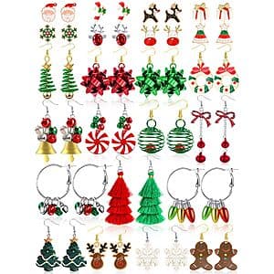 Amazon – 23-Pair Christmas Earrings Set - $10.99 w/ Code