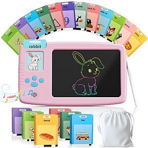 ZONSTVYS 2-in-1 Talking Flash Cards and 7-Inch LCD Writing