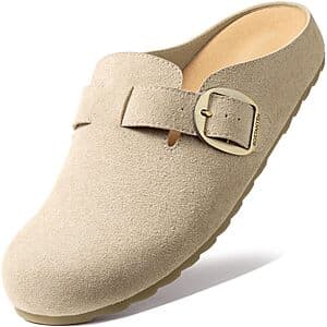 BOSTANTEN Women's Wide-Width Suede Clogs