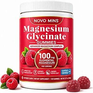 Amazon – Novomins Magnesium Glycinate Gummies, 120 Count