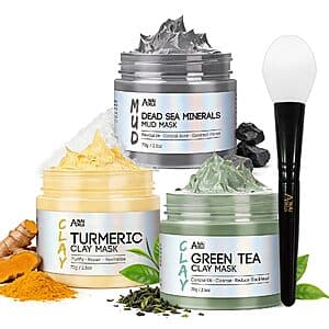 Amazon – ANAI RUI 3-Pc Clay Face Mask Gift Set - $8.58 w/