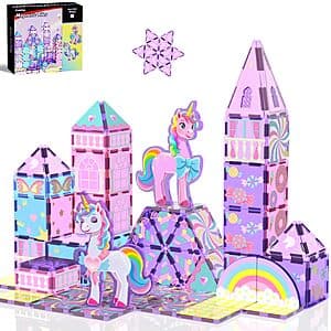Amazon – GobiDex Unicorn Magnetic Tile Castle Set - $14.99