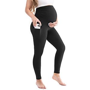 Leafigure Women's Maternity Pants with Pockets