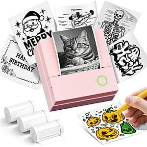 Amazon – ETIKEZ PM290C Mini Sticker Printer w/ 3 Rolls