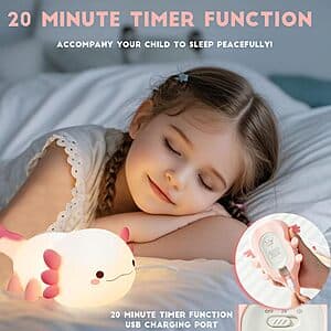 Amazon – Rechargeable Silicone Axolotl Night Light - $9.49
