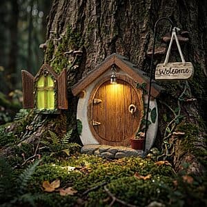 Lavezee Lighted Fairy Door for Trees