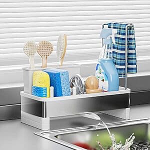 Ewaiira 9.8" Stainless Steel Sink Caddy