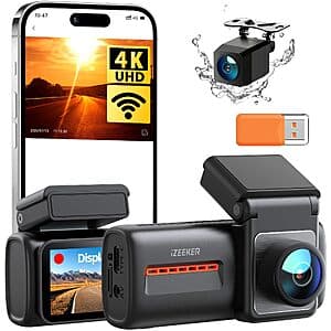 iZEEKER 4K Front & Rear WiFi Dash Cam