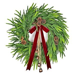 28-Inch Norfolk Pine Christmas Wreath