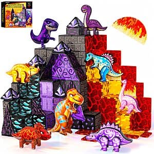 GobiDex 100-Pc Dinosaur Magnetic Tiles Set