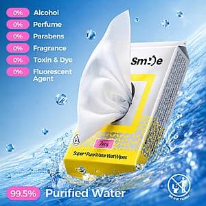 Amazon – FLOW SMILE Travel Wipes, 42 Count (6 Packs of 7)