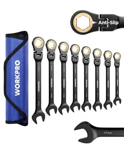 8-Piece Workpro 72-Tooth Flex-Head Ratcheting Combination