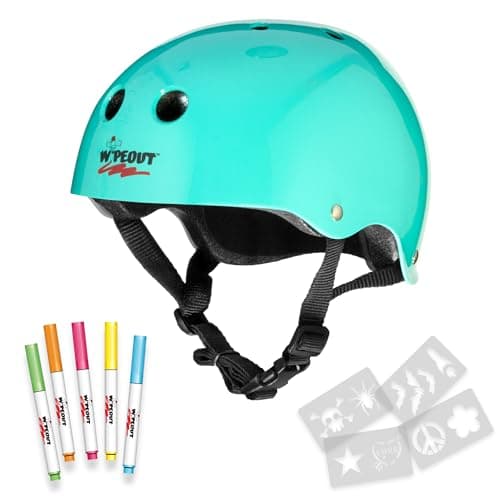 Wipeout Dry Erase Kids Helmet (Teal Blue)