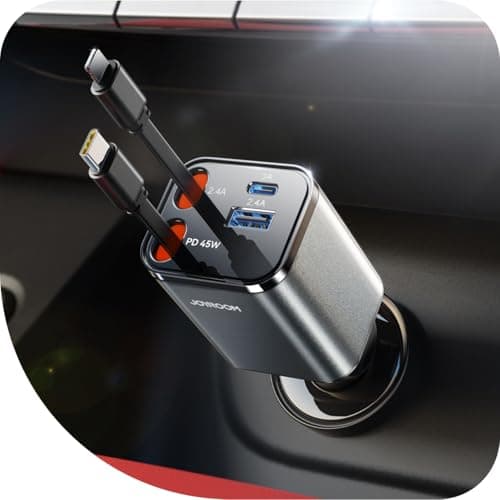 84W 4-In-1 USB-C & Lightning Car Charger (2 Colors)