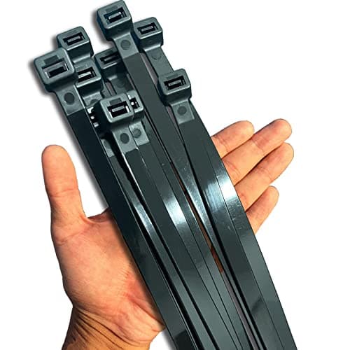 80-Count 20" 250lb Extra Large Heavy Duty Black Zip Ties