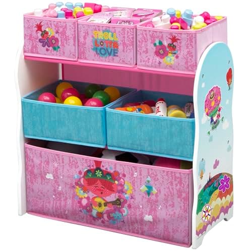 Delta Children Design & Store 6 Bin, Trolls World Tour
