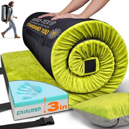 3" Gaialoop Memory Foam Dual Layer Camping Mattress