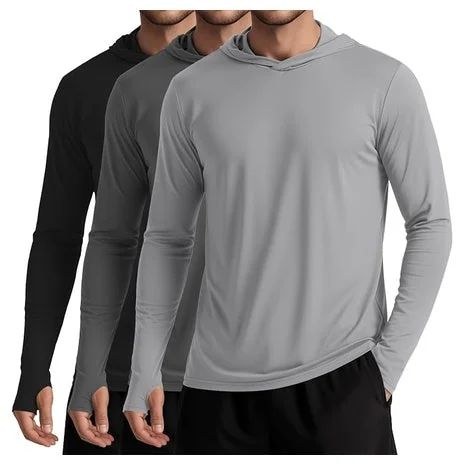3 Hoodies August Alley UPF 50+ Manga Larga Hombre