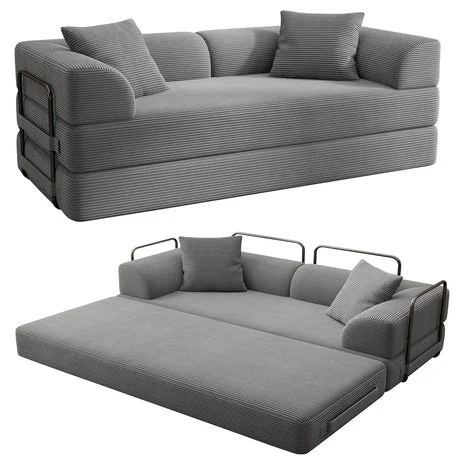 Sofá cama futón convertible 5 en 1, estilo nube sin armazón